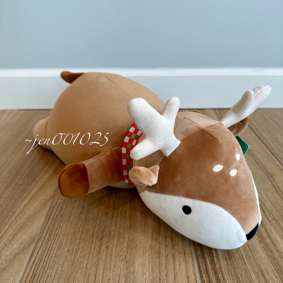 Holiday Brown Deer Weighted Plush Throw Pillow - Pillowfort - Picture 12 of 12